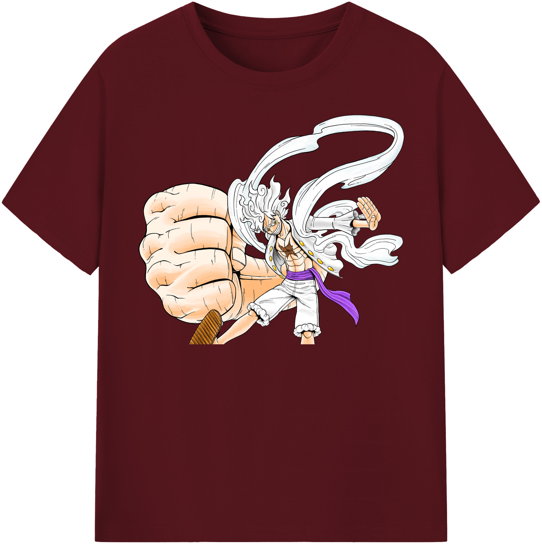 ワンピース モンキー・D・ルフィ ONE PIECE Monkey D. Luffy 綿100％半袖Tシャツ（フロントプリント）